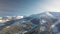 Aerial winter view of Demanovska Dolina village in Low Tatras mountains, Slovakia Royalty Free Stock Photo