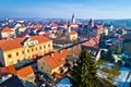 Aerial winter view of Krizevci