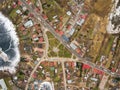 Aerial view of market, center part of Rajgrod