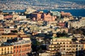 Aerial winter view of Naples historical center