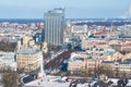 Aerial winter view of Riga, Latvia