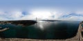 Aerial of Yavuz Sultan Selim Bridge, Istanbul. Empty streets amid coronavirus total lockdown in the Mega City. One of the longest. Royalty Free Stock Photo