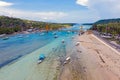 Aerial from the Yellow Bridge at Nusa Lembongan Bali Indonesia Royalty Free Stock Photo