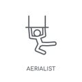 Aerialist linear icon. Modern outline Aerialist logo concept on