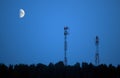 Aerials of cellular communication and moon