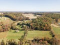 Aerials of Country Farm Land in White Hall, Maryland Royalty Free Stock Photo