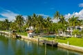 Aerials of Miami Beach luxury homes on the water