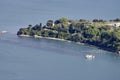 aerialview of palmaria island take from muzzerone mountain Royalty Free Stock Photo