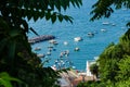 Aerialview of the seascape and marina in Vico Equense,Italy. Royalty Free Stock Photo