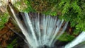 Aerian view of a big waterfall in a wild nature Royalty Free Stock Photo