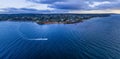 Mornington Peninsula coastline at dusk.