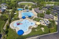 Aeril view of a public swimming pool and velodrome Royalty Free Stock Photo