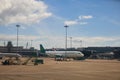 aerlingus Dublin, airport, aircraft on runway ready to take off Royalty Free Stock Photo