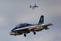 Aermacchi MB-339PAN aircraft from the Italian Air Force Aeronautica Militare Italiana formation display team Frecce Tricolori. Royalty Free Stock Photo