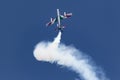 Aermacchi MB-339PAN aircraft from the Italian Air Force Aeronautica Militare Italiana formation display team Frecce Tricolori. Royalty Free Stock Photo