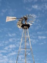 Aermotor Windmill Rotor, Blades, Tail, and Tower at the Pioneer Museum in Fredericksburg, Texas Royalty Free Stock Photo