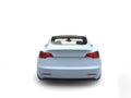 Aero blue slick modern electric car - back view Royalty Free Stock Photo