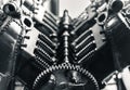 Aero Engine Pistons and gear Royalty Free Stock Photo