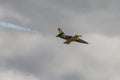 Aero L-159 ALCA on Air During Aviation Sport Event Dedicated to the 80th Anniversary of DOSAAF Royalty Free Stock Photo