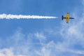 Aero L-159 ALCA on Air During Aviation Sport Event Dedicated to the 80th Anniversary of DOSAAF Royalty Free Stock Photo