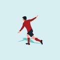 Aero plane goal celebration - soccer goal celebration Royalty Free Stock Photo