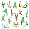 Aero Yoga Decorative Icons Set
