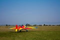 Aerobatic airplane take off Royalty Free Stock Photo