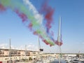 Aerobatic airshow at the Abu Dhabi Grand Prix Royalty Free Stock Photo