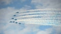 Aerobatic flying display by Black Eagles from the Republic of Korean Air Force (ROKAF) at Singapore Airshow