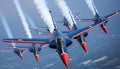 Aerobatic Jets Formation in Sky Royalty Free Stock Photo