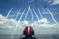 Aerobatic Jets Formation in Sky Royalty Free Stock Photo
