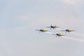 Aerobatic maneuver performed by a group of four aircrafts