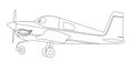 Aerobatic plane vector without colors