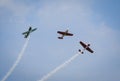 Aerobatic planes in the sky Royalty Free Stock Photo