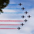 Aerobatic show in France Royalty Free Stock Photo