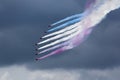 Aerobatic team against dramatic sky Royalty Free Stock Photo