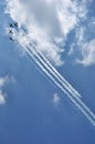 Aerobatic team at airshow Royalty Free Stock Photo
