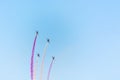 Aerobatic team at airshow. Aerobatic team performs flight at air show