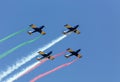 Aerobatic team in formation Royalty Free Stock Photo