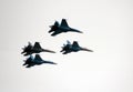 Aerobatic teams Falcons Of Russia on planes Su-27.