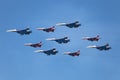 Aerobatic teams Swifts and Russian Knights