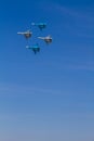 Aerobatics team `Falcons of Russia`. Fighter, demonstration flights