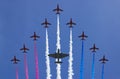 Aerobatics team the Red Arrows Royalty Free Stock Photo