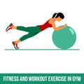 Aerobic icons. Ball exercise