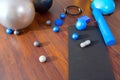 Aerobic Pilates stuff mat balls roller magic ring