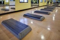 Aerobic steps in gym Royalty Free Stock Photo