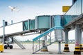 Aerobridge at airport Royalty Free Stock Photo