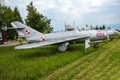 Mig-17F Fresco on the territory of the Aeroclub in Nitra Royalty Free Stock Photo