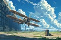 Aerodrome ruin anime visual novel game. Generate Ai