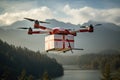 Aerodrone delivering medical supplies to remote areas, improving access to healthcare Drone delivering a package